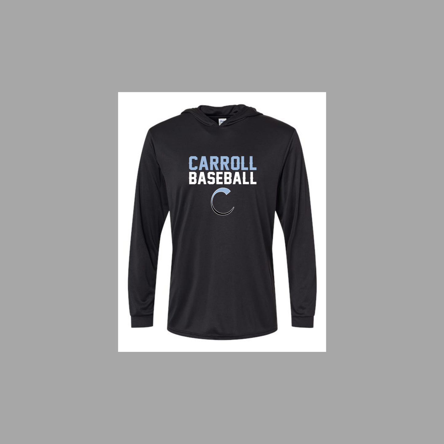 Long Sleeve Hooded Drifit Shirt - Carroll Baseball