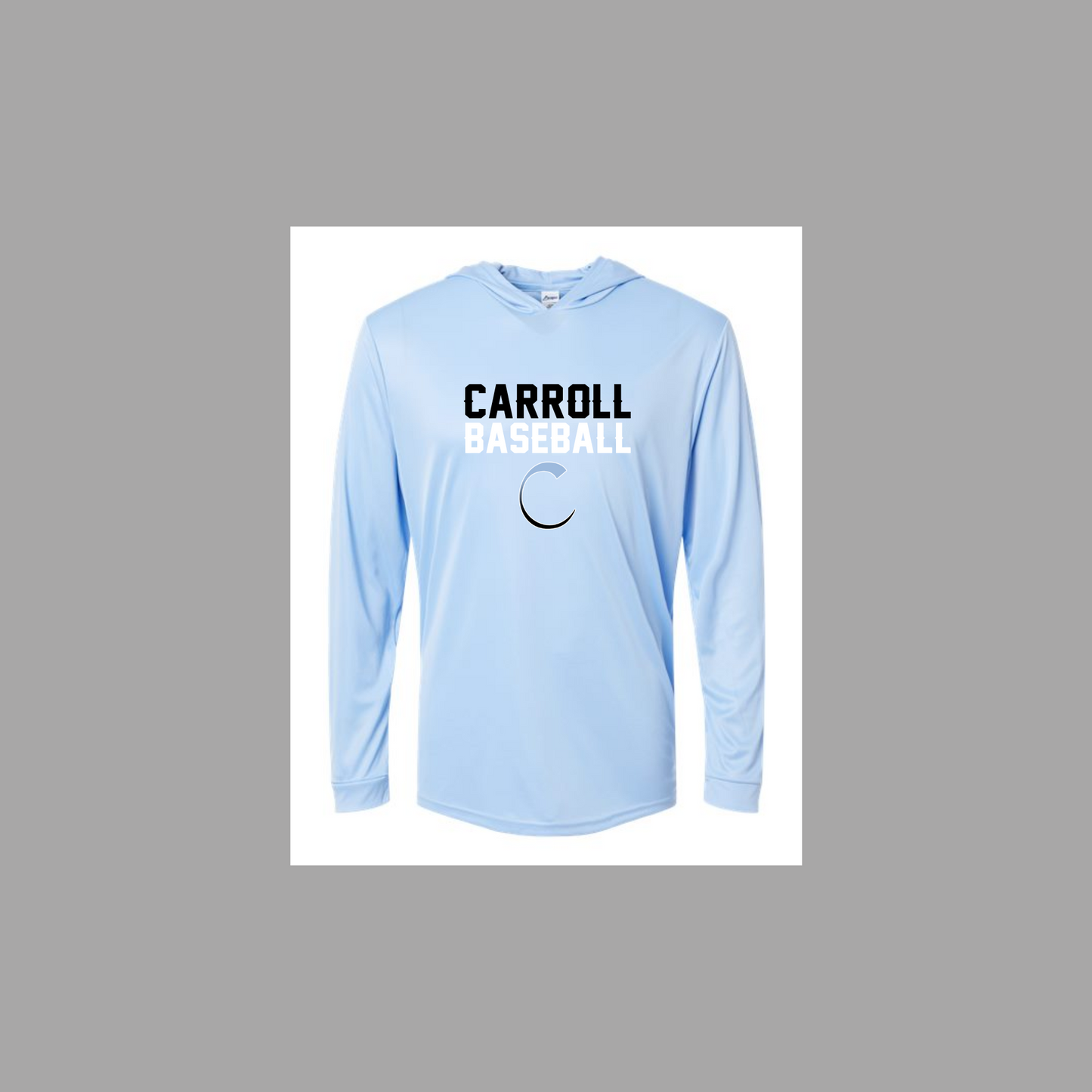Long Sleeve Hooded Drifit Shirt - Carroll Baseball