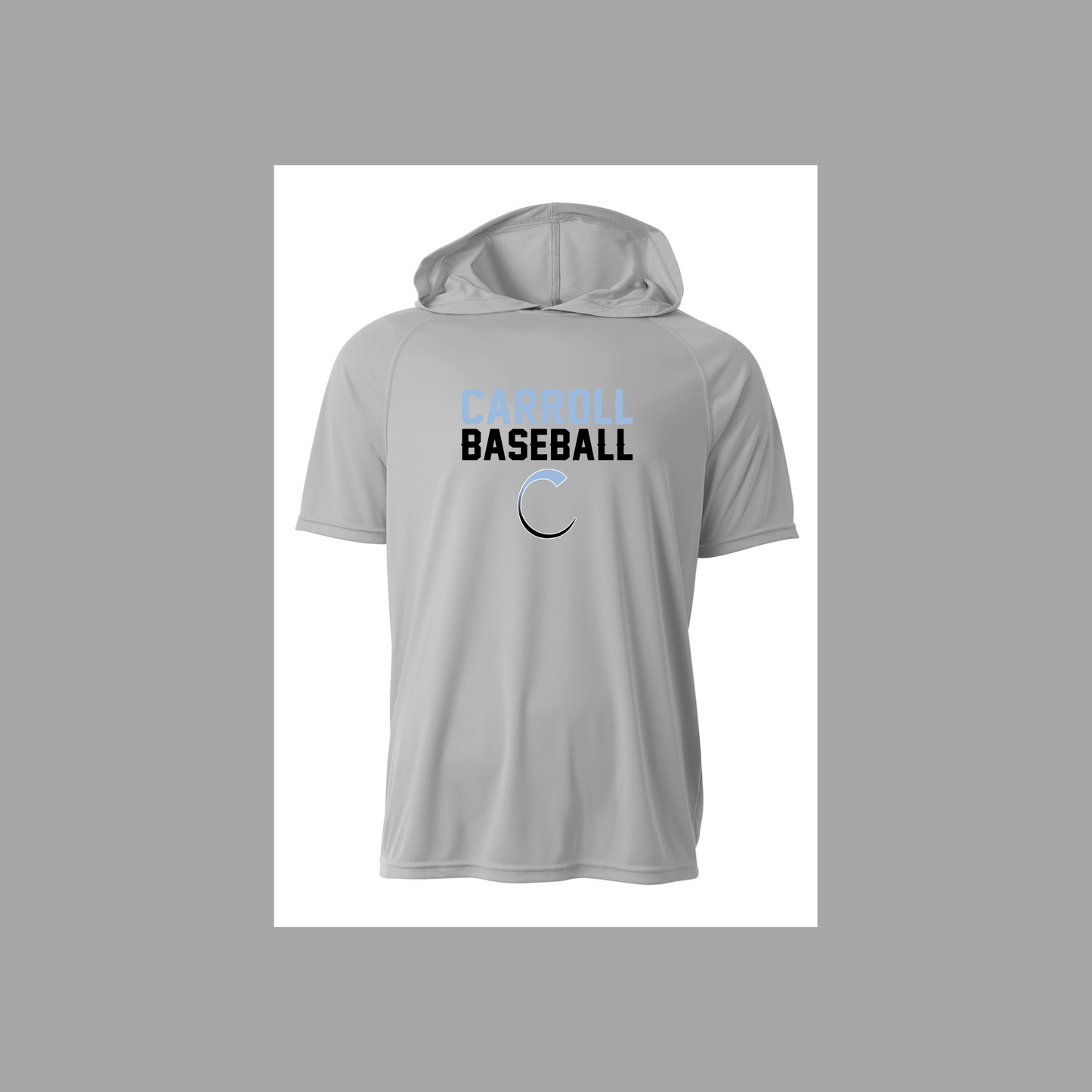 Short Sleeve Hooded Drifit Shirt - Carroll Baseball