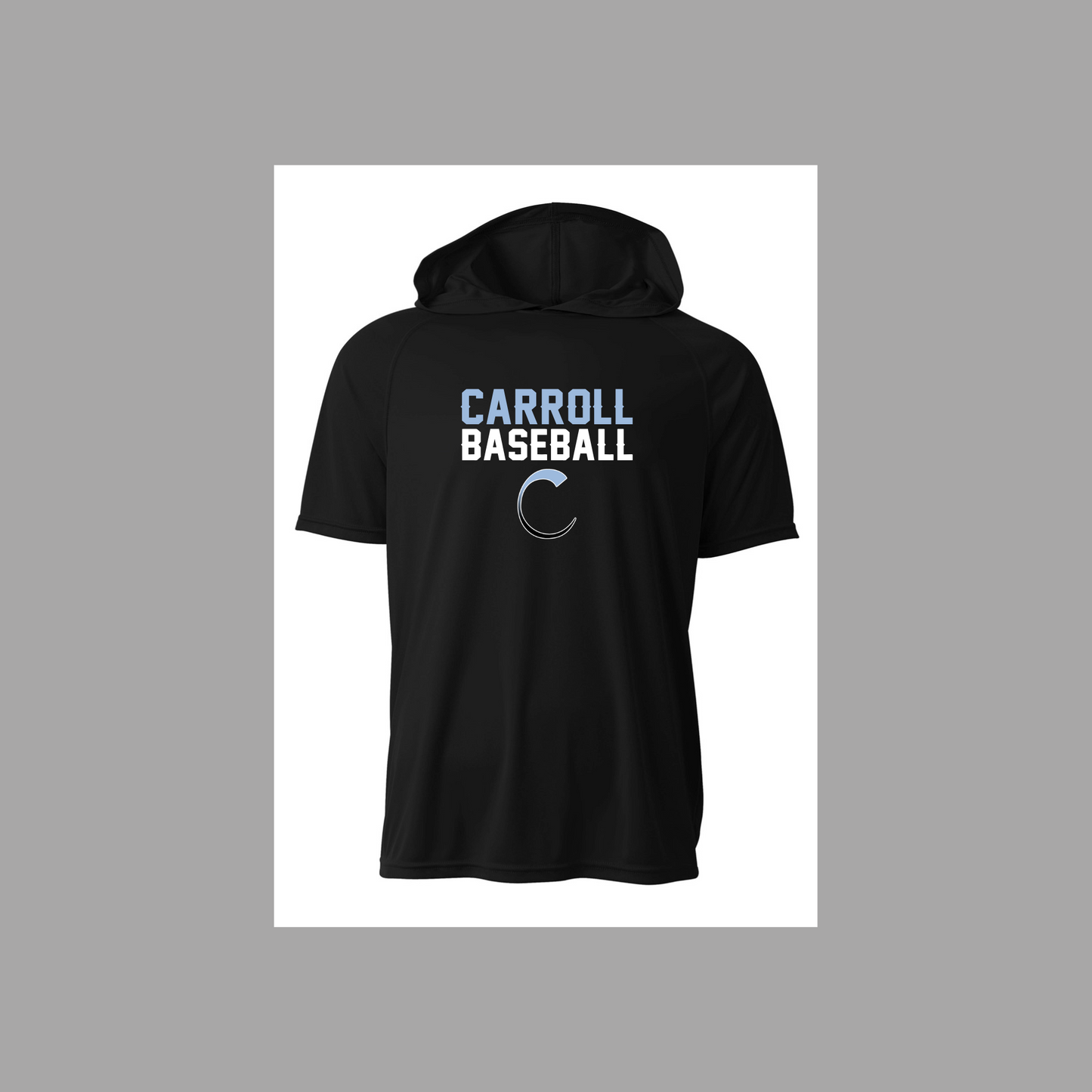 Short Sleeve Hooded Drifit Shirt - Carroll Baseball