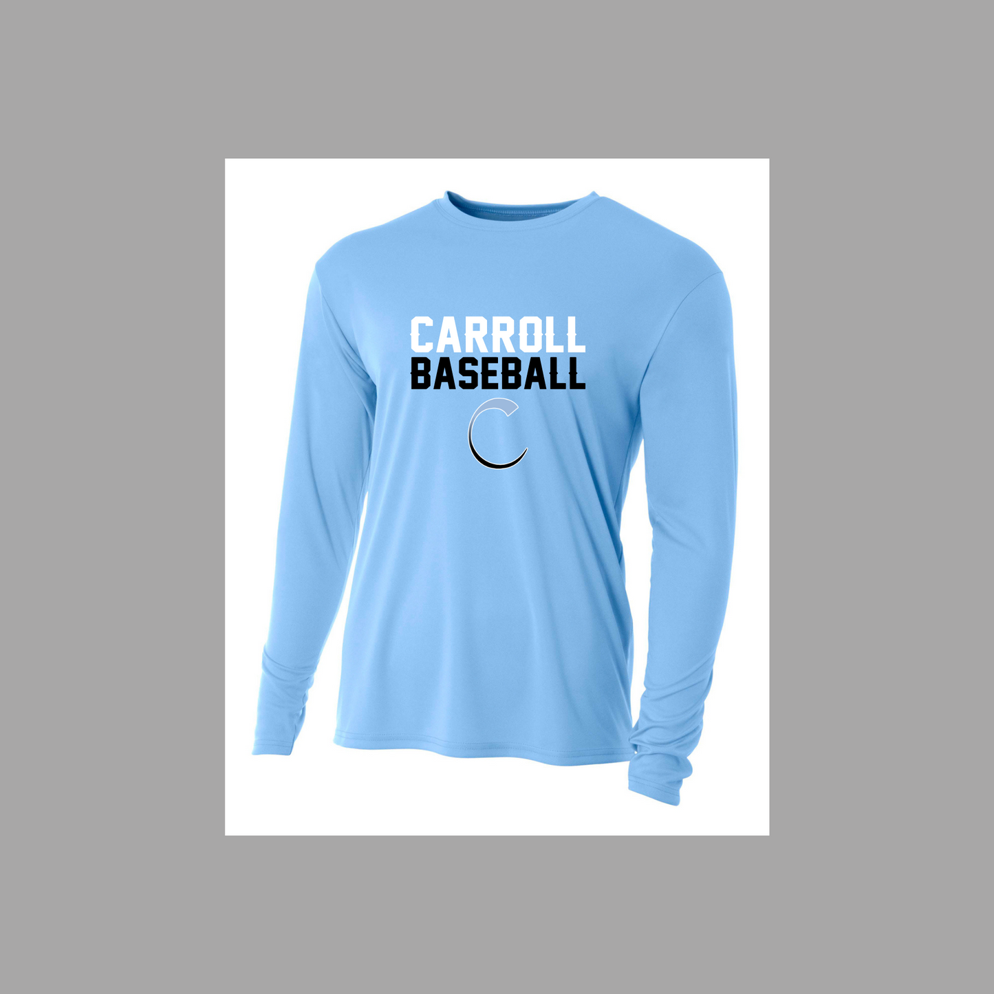 Long Sleeve Drifit Shirt - Carroll Baseball