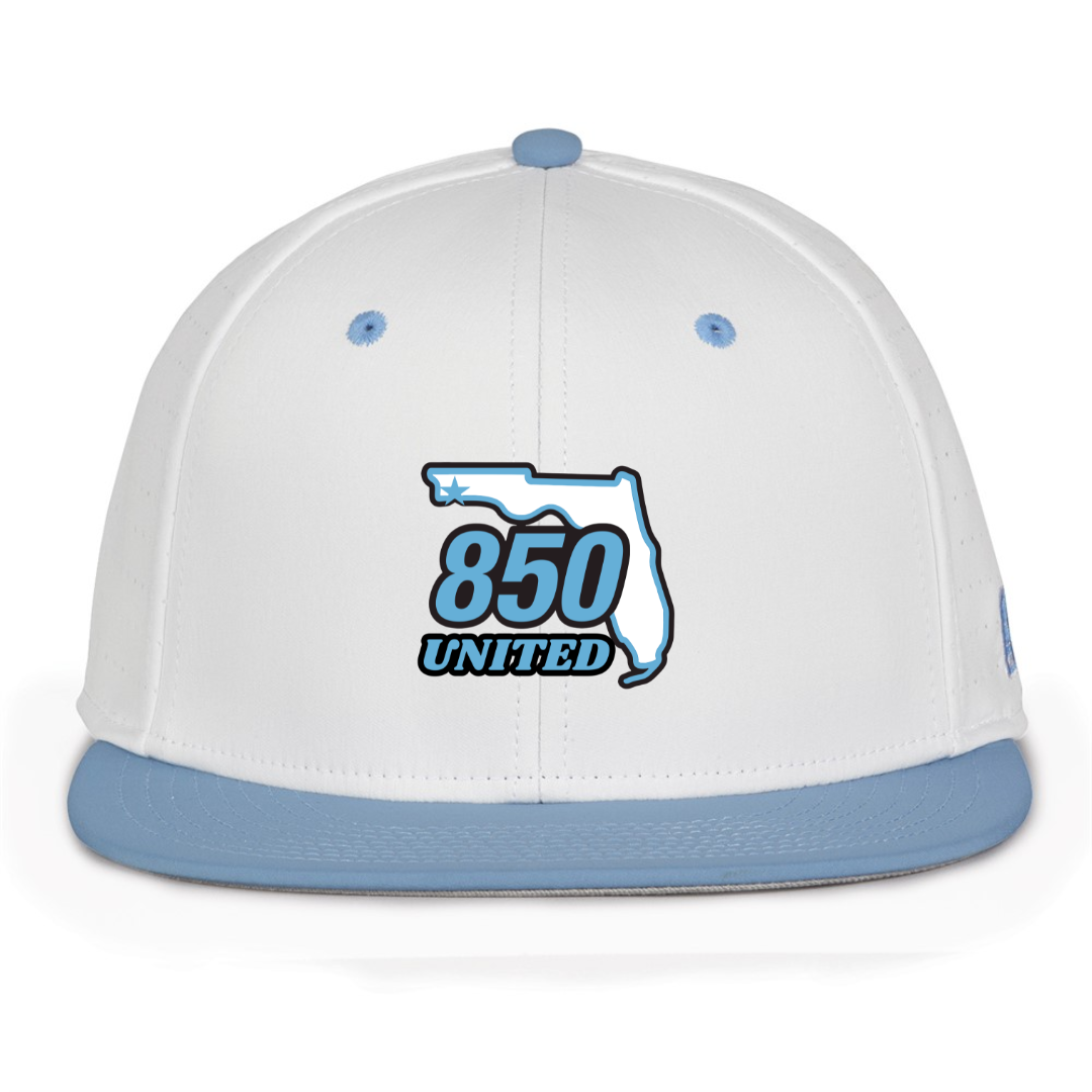 Fitted Game Hats White/LB - 850 United