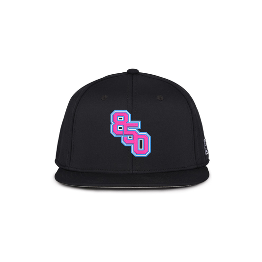 Fitted Game Hats Black w/pink logo - 850 United