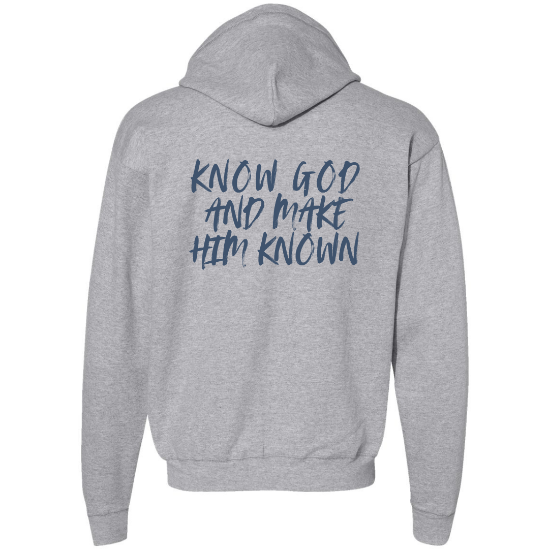 Know God Zip Up Hooded Sweatshirt Unisex