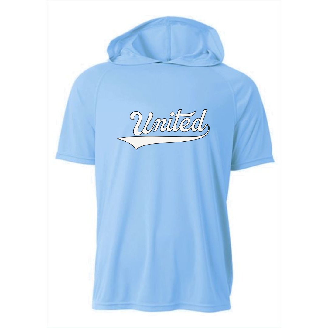 UNITED Logo Short Sleeve Hooded Dri Fit Shirt - 850 United