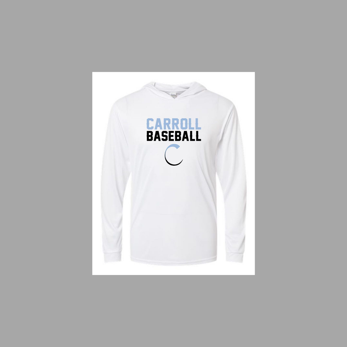 Long Sleeve Hooded Drifit Shirt - Carroll Baseball