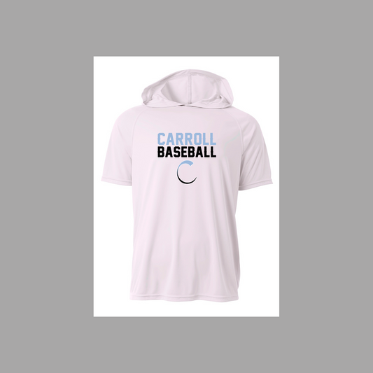 Short Sleeve Hooded Drifit Shirt - Carroll Baseball