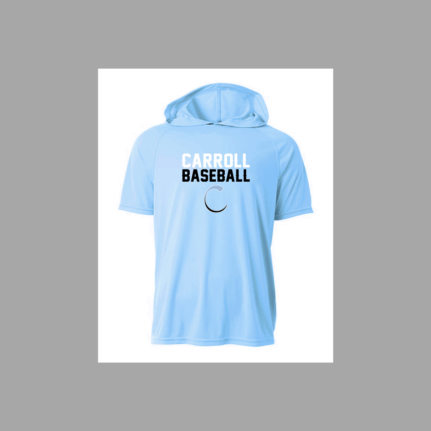 Short Sleeve Hooded Drifit Shirt - Carroll Baseball