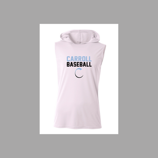 Sleeveless Hooded Drifit Shirt - Carroll Baseball