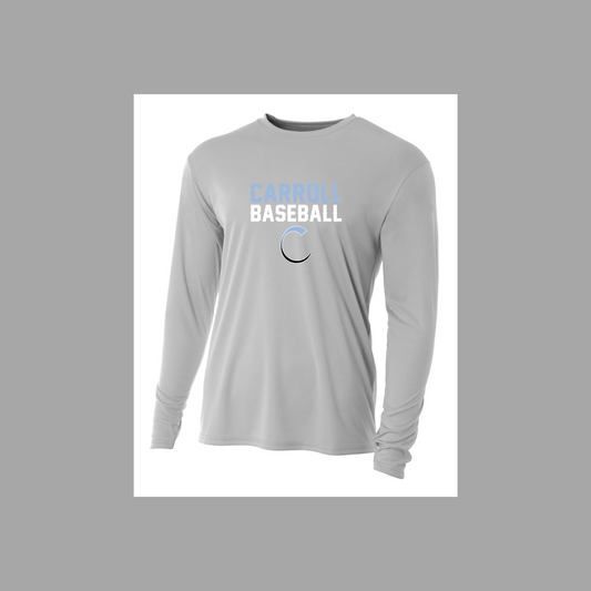 Long Sleeve Drifit Shirt - Carroll Baseball