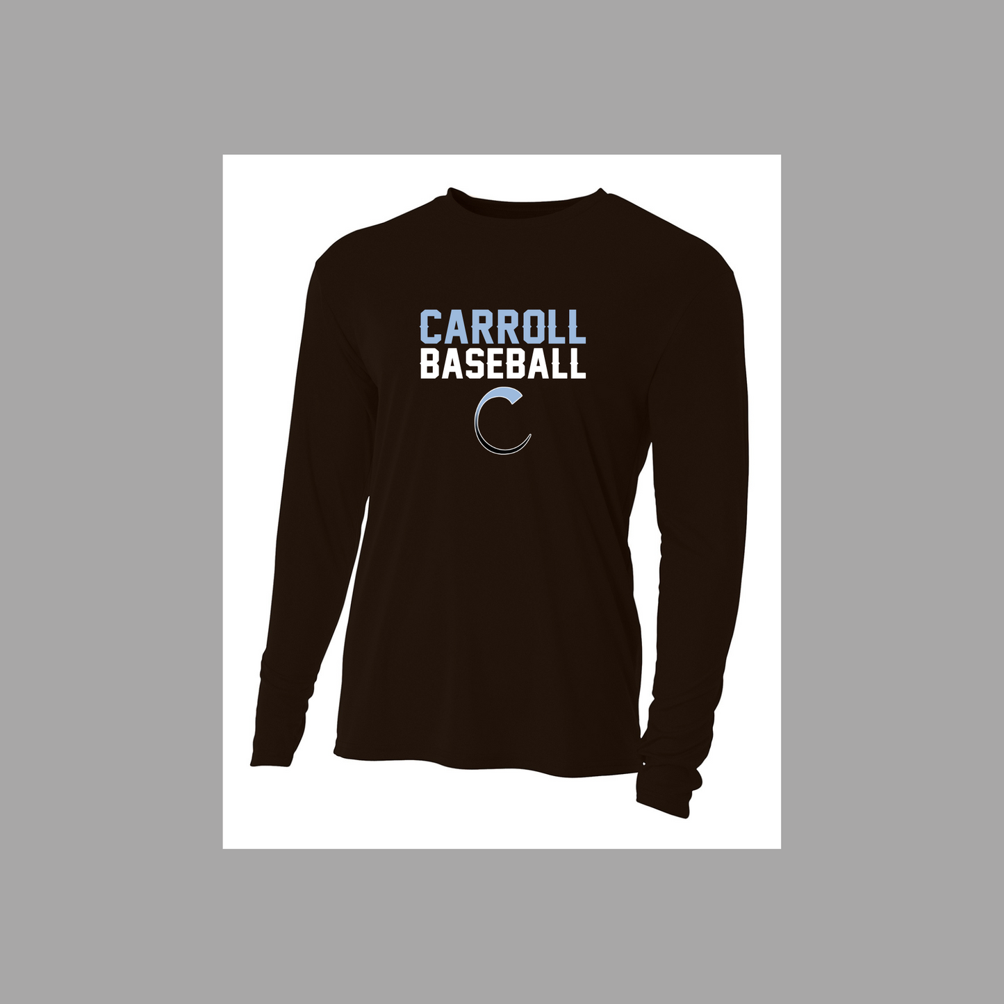 Long Sleeve Drifit Shirt - Carroll Baseball